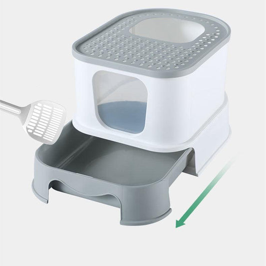 Kattlåda med Stänkskydd – Stilren och praktisk